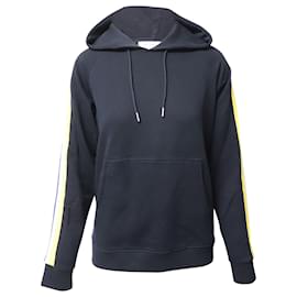 Sandro-Sandro Striped Sleeve Hoodie in Black Cotton-Black