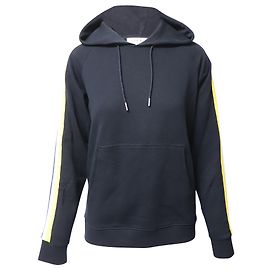 Sudadera con capucha y mangas a rayas Sandro en algodón negro Negro