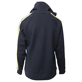 Sandro-Sandro Striped Sleeve Hoodie in Black Cotton-Black