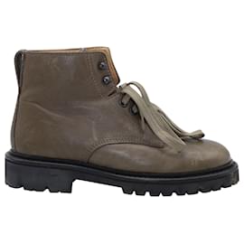 Isabel Marant-Isabel Marant Camp Boot in Black Leather-Green