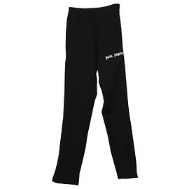 Palm Angels Palm Angles Trainingshose mit Logo-Print aus schwarzer Baumwolle Schwarz