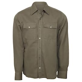 Tom Ford-Tom Ford Button Down Shirt in Green Linen-Green
