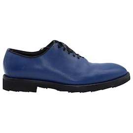 Dolce & Gabbana-Dolce & Gabbana Lace-Up Oxford Shoe in Blue Leather-Blue