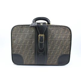 Fendi Mala de bagagem marrom Monogram FF Zucca baú 119F10 Outro