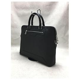 Louis Vuitton-LOUIS VUITTON Damier Amphini Avenue Briefcase / Black / Leather-Black