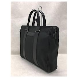 Salvatore Ferragamo-Salvatore Ferragamo Briefcase / canvas / black-Black