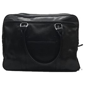 Porte-documents COMME des GARCONS / simili cuir / BLK / uni / sac zip superposé Noir
