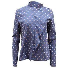 Derek Lam 10 Crosby Derek Lam 10 Blusa Crosby con volant a cascata in cotone blu navy Blu navy