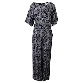 Temperley London-Alice by Temperley Bird Print Jumpsuit in Black Silk-Other