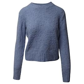 Helmut Lang Pullover aus hellblauer Wolle Blau