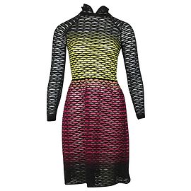 Missoni Robe en Maille Perforée en Polyester Multicolore Autre Imprimé python