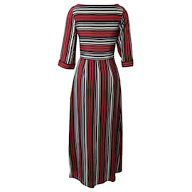 Alice by Temperley-Alice By Temperley Striped Maxi Dress in Red Silk-Other
