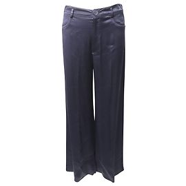 Forte Forte Anzughose aus marineblauem Acetat Blau Marineblau