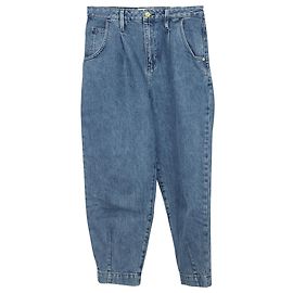 Frame Denim Jean à jambe fuselée plissé Frame en denim de coton bleu Bleu
