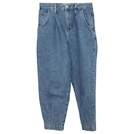 Frame Denim Vaqueros con pernera barril plisada Frame en denim de algodón azul Azul