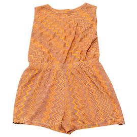Missoni Mare Zig Zag Jacquard Playsuit in Orange Viscose Other