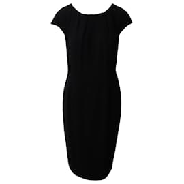 Max Mara-Max Mara Sheath Dress in Black Triacetate-Black