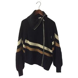 [Gebraucht] Sacai 19-04631 / Pullover (dick) / 1 / Wolle / NVY / 19AW / Pullover / Strick / Secast Marineblau