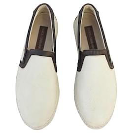 Dolce & Gabbana-Loafers Slip ons-Brown,Beige
