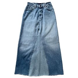 Khaite Magdalena Reconstructed Jeansrock Blau