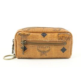 MCM Cognac Monogram Visetos Key Pouch Other