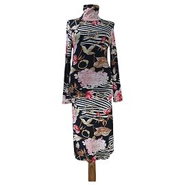 Robe Roberto Cavalli Multicolore Laine Viscose Multicolore