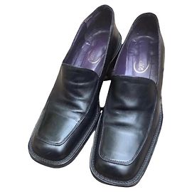 Mocassins Free Lance vintage 36 cuir noir Noir