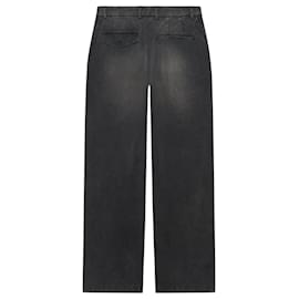 Balenciaga-Balenciaga - Pantaloni slim consumati in jersey vintage nero-Nero