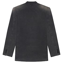 Balenciaga-Balenciaga - Schmal geschnittene Worn-Out-Jacke aus schwarzem Vintage-Jersey-Schwarz