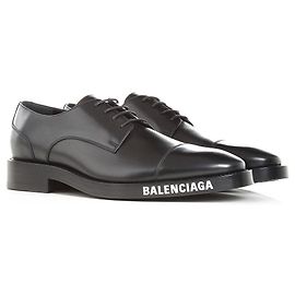 BALENCIAGA - Derbies logo imprimé noir Noir