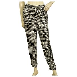 Michael by Michael Kors Black & White Pants Drawstring Summer Trousers size 2 Black White
