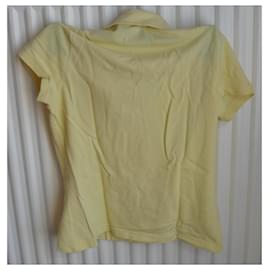 Lacoste-Vintage Lacoste polo shirt in yellow color-Yellow