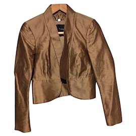 Tara Jarmon Silk Jacket Cognac Cognac