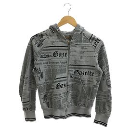 John Galliano / Journal / Sweat à capuche zippé / 12 / Coton / GRY / Total Pattern Gris