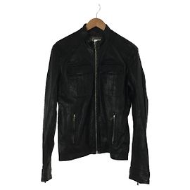 John Galliano jaqueta de couro blusão / 34 / couro / preto Preto