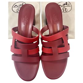 Hermès-Sandals "Amica" T 40 Neuves-Red