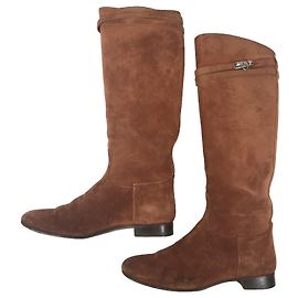 Hermès HERMES: Botas “Médor” T. 36 Laranja