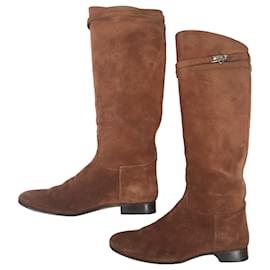 Hermès-HERMES: Boots “Médor” T. 36-Orange