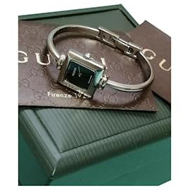 Gucci-relógio Gucci original 1900L relógio de pulso feminino de aço inoxidável-Prata