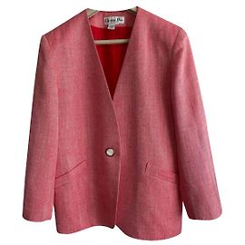 Christian Dior Red Rayon Blazer XL Red