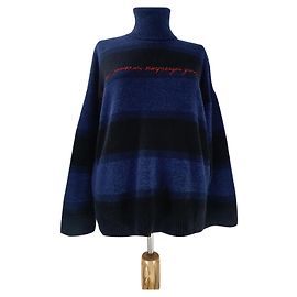 Pull Giada Benincasa en mélange cachemire et laine bleu Bleu
