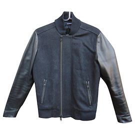 The Kooples wool & leather jacket size S Black