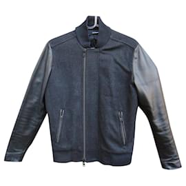 The Kooples-The Kooples wool & leather jacket size S-Black