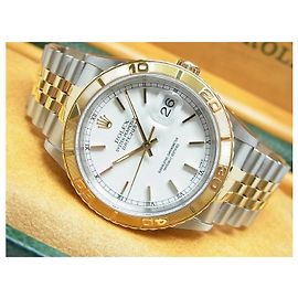 Rolex 16263 Combinación de Datejust SS xYG Thunderbird blanco Serie P Hombres Blanco