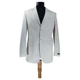 Blazer a righe Givenchy bianco e blu in cotone Bianco Blu
