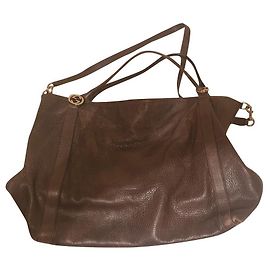 Bolsa de ombro Gucci em couro cinza Cinza