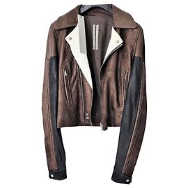Rick Owens Leather Jacket Brown