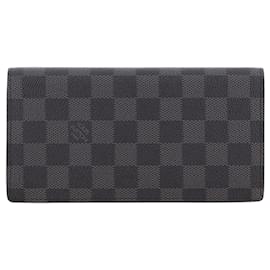 Louis Vuitton-Louis Vuitton Black Damier Graphite Brazza-Black,Grey