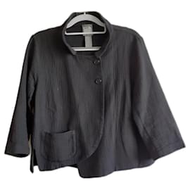 Autre Marque Giacca in cotone nera Nero
