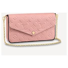 Louis Vuitton-Pochette LV Felicie rose empreinte-Rose